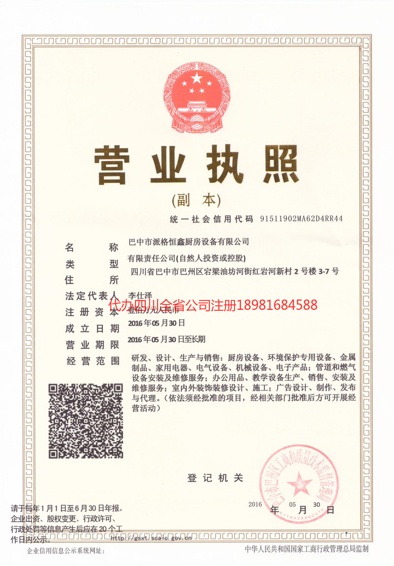 绵竹绵竹派格恒鑫厨房设备有限公司